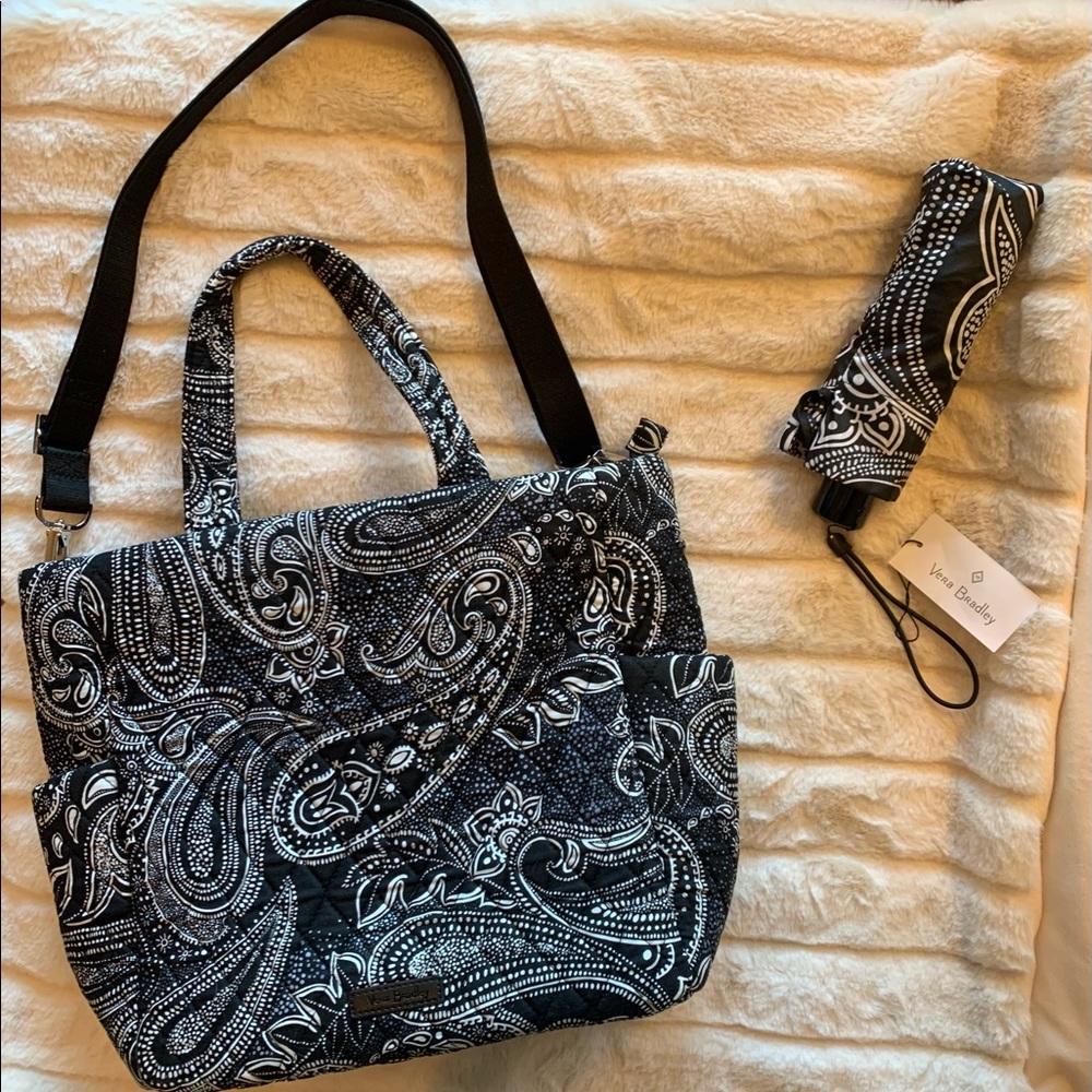 Vera Bradley bag and matching umbrella